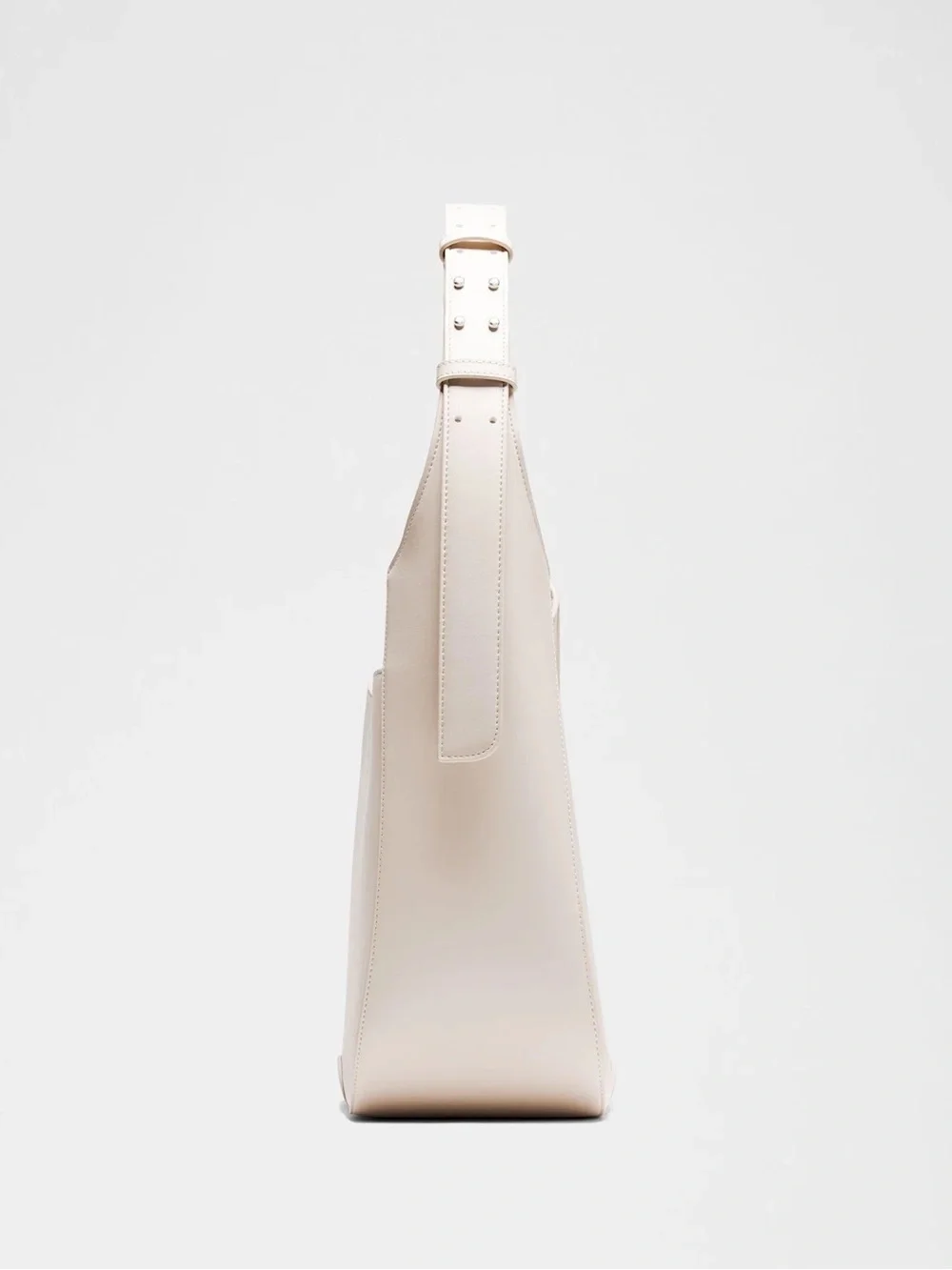lululemon athletica Cream Leather Shoulder Hobo with Polished Hardware